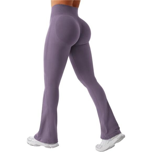 Flare Leggings Womens Workout Butt Lifting Legging 30" inseam Haze Purple - Picture 1 of 7